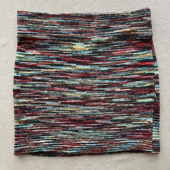 Like New Say What! Sweater Marled Knit Mini Skirt Multi-color Sz L - Picture 1 of 3